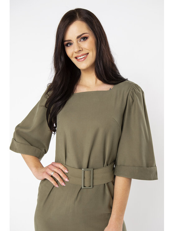 QUIOSQUE QUIOSQUE Každodenné šaty KHALO DRESS Zelená Regular Fit