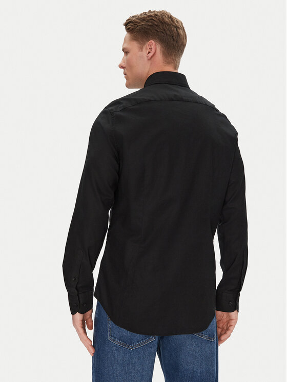 Tommy Hilfiger Tommy Hilfiger Košile MW0MW38658 Černá Slim Fit