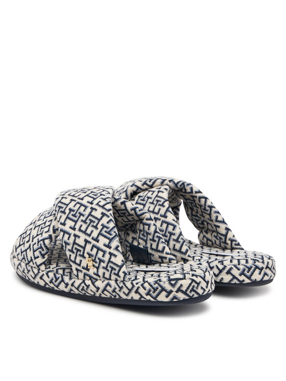 Tommy Hilfiger Tommy Hilfiger Kapcie Th Feminine House Shoes Monogram FW0FW09631 Kremowy