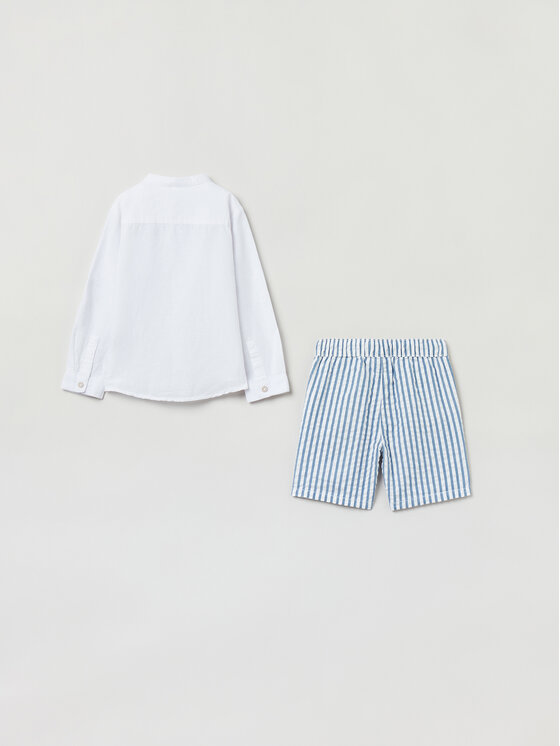 OVS OVS Completo camicia e pantaloncini 1759155 Blu Regular Fit