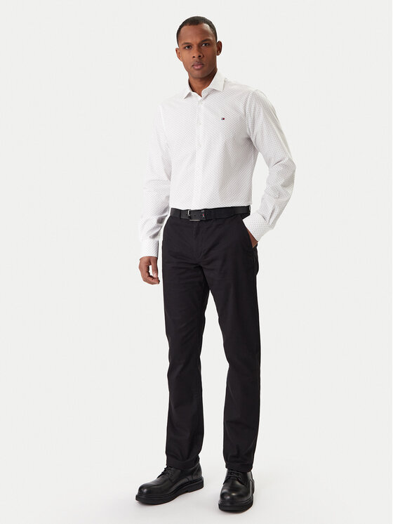 Tommy Hilfiger Tommy Hilfiger Pantaloni chino Core Denton MW0MW41993 Negru Regular Fit
