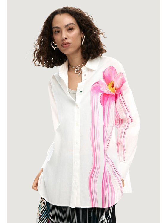 Desigual Desigual Сорочка CAM_GLOSS Білий Casual Fit