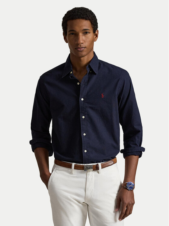 Polo Ralph Lauren Риза Bsr 710723610 Тъмносин Slim Fit