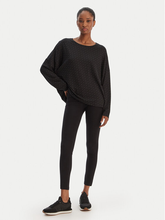 BOSS BOSS Pižamos marškinėliai B Logo 50550693 Juoda Relaxed Fit