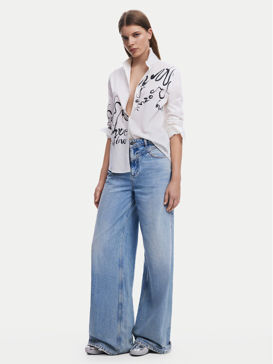 Desigual Desigual Košeľa 25SWCW05 Biela Regular Fit