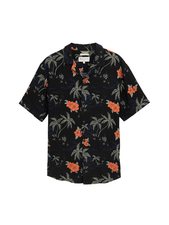 Tom Tailor Denim Tom Tailor Denim Cămașă 1045191 Negru Relaxed Fit