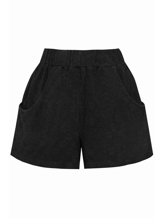 Magda Matyja Magda Matyja Szorty materiałowe Mauritius Bottom Black Czarny Oversize