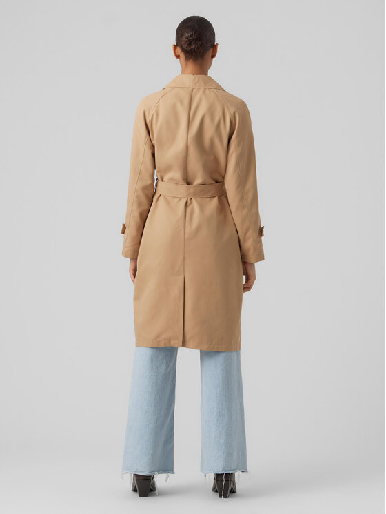 Vero Moda Vero Moda Trencz Lou 10257581 Beżowy Regular Fit