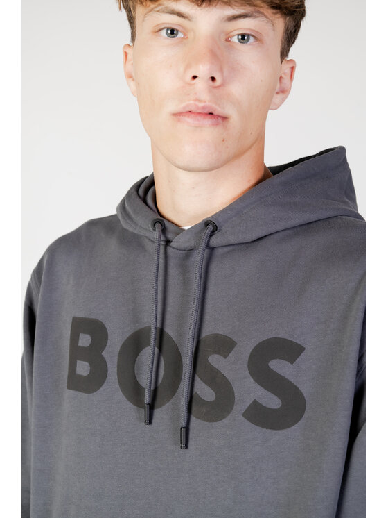 BOSS BOSS Felpa WEBASICHOOD Grigio Basic Fit