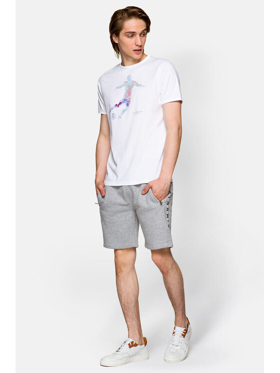 Lancerto Lancerto Szorty sportowe Elgin Szary Regular Fit