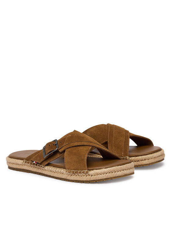 Tommy Hilfiger Tommy Hilfiger Espadrilles Buckle Flexible Sandals FM0FM05772 Barna