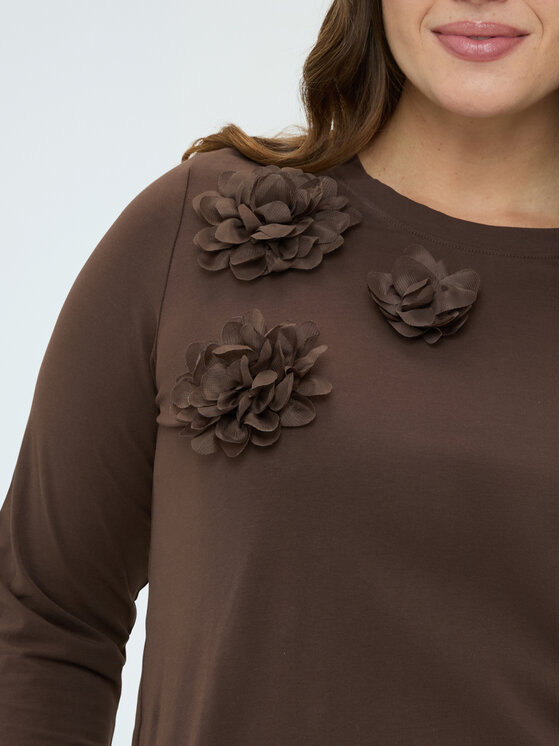 Fiorella Rubino Fiorella Rubino T-Shirt G03TL008894N022 Brązowy Regular Fit