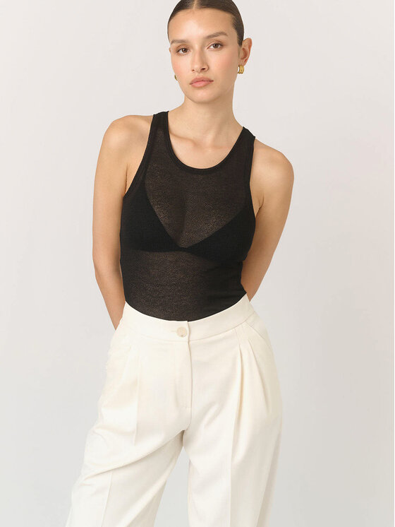 La Mania La Mania Top ETANA Czarny Classic Fit