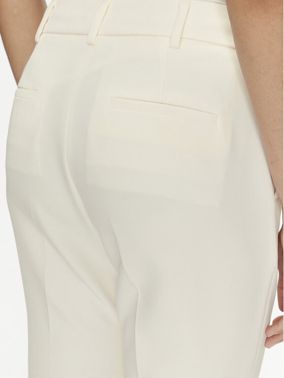 Liu Jo Liu Jo Spodnie materiałowe CA4201 T2200 Écru Regular Fit