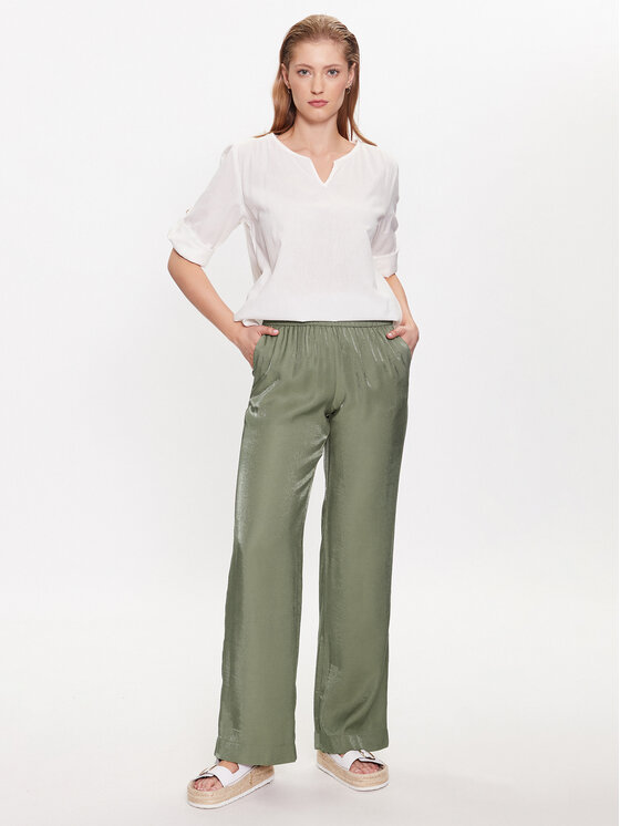 Olsen Olsen Hlače 14002060 Kaki Regular Fit
