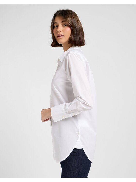 Lee Lee Koszula CLASSIC SHIRT Biały Regular Fit