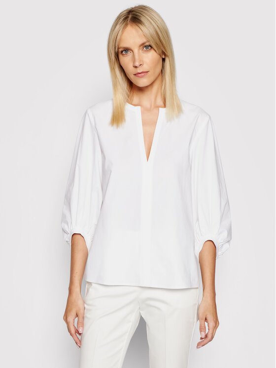 Marella Marella Блуза Master 31111612 Бял Straight Fit