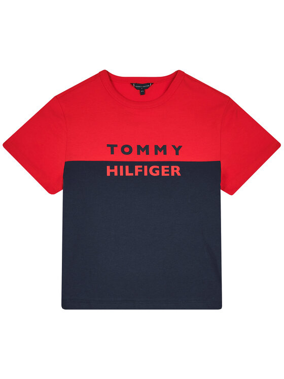 Tommy Hilfiger Tommy Hilfiger Póló Crew Neck Tee UB0UB00283 D Piros Regular Fit