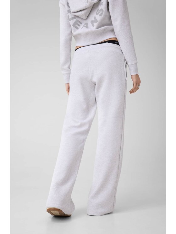 Guess Guess Kalhoty z materiálu 183268 Šedá Slim Fit