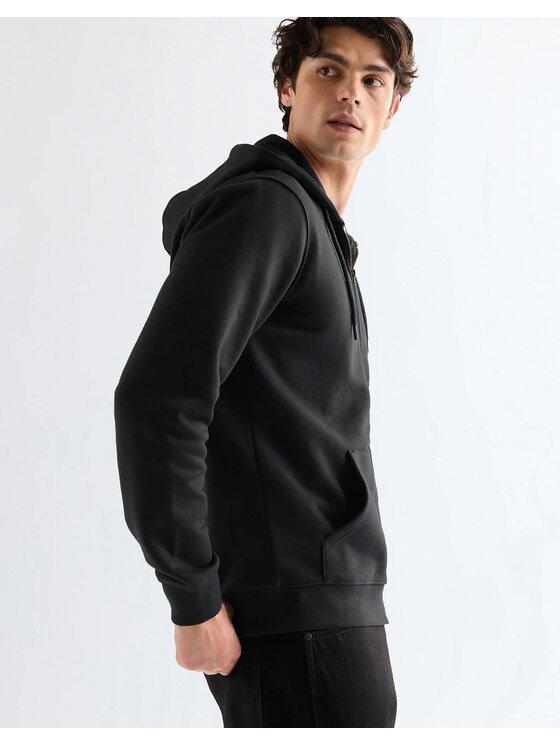 Wrangler Wrangler Bluza GRAPHIC ZIP HOODIE Czarny Regular Fit