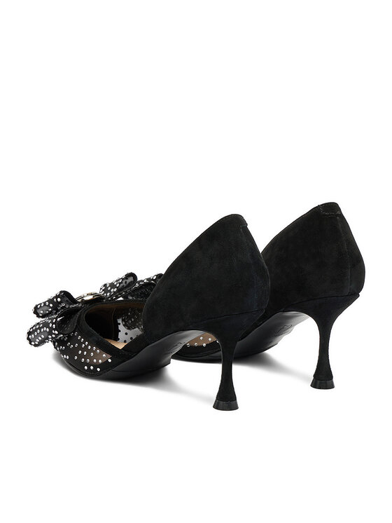 Eva Minge Eva Minge Pantofi cu toc subțire EO-AVA-78096-202 Negru
