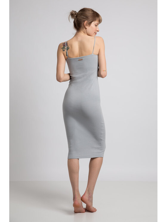 LaLupa LaLupa Sukienka codzienna LA062 Srebrny Comfortable Fit