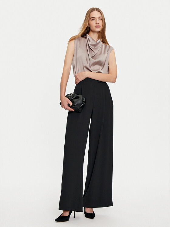 Imperial Imperial Palazzo hlače P5A8IJX Črna Wide Leg