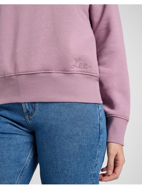 Lee Lee Felpa RAGLAN CREW SWS Rosa Relaxed Fit