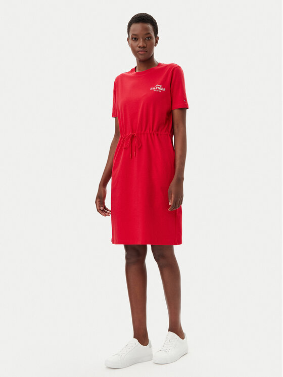 Tommy Hilfiger Tommy Hilfiger Kasdieninė suknelė WW0WW45529 Raudona Regular Fit