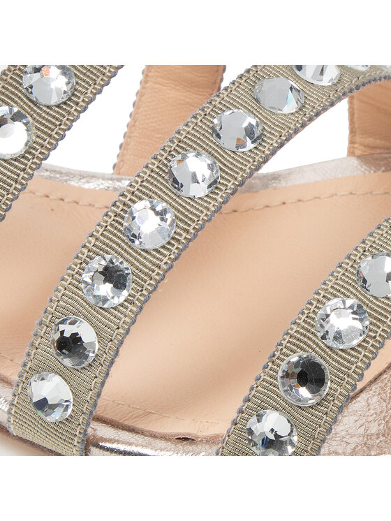 AGL AGL Szandál Crystal Flat D667034PCKG0869507 Zöld