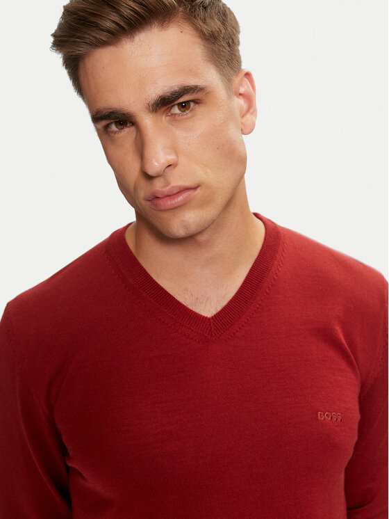 BOSS Boss Пуловер Baram-L 50476363 Червен Regular Fit
