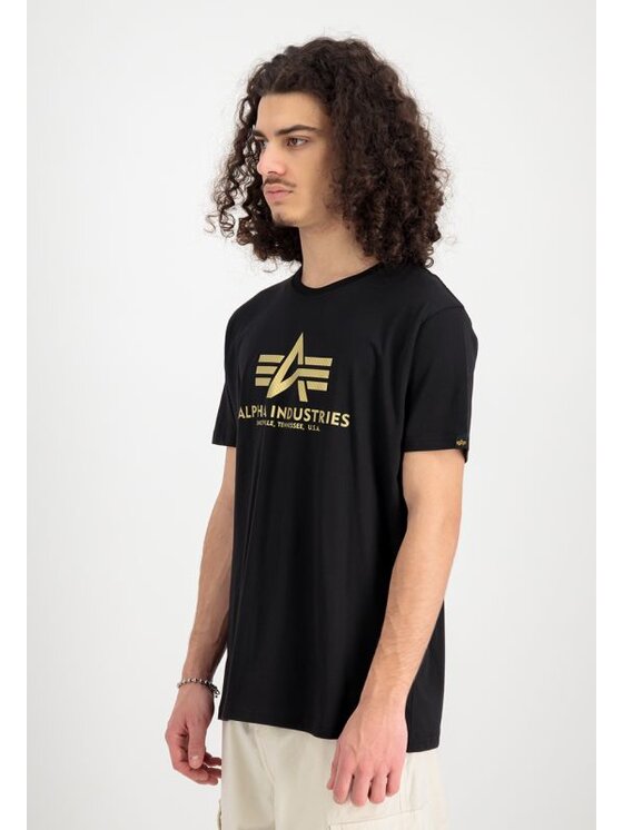 Alpha Industries Alpha Industries T-Shirt 100501CB Czarny Regular Fit