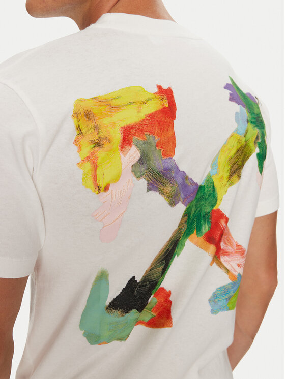 Off-White Off-White T-shirt OMAA027S23JER0040184 Bianco Regular Fit