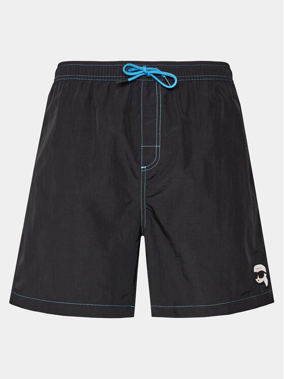 KARL LAGERFELD KARL LAGERFELD Strandshorts 240M2209 Schwarz Regular Fit
