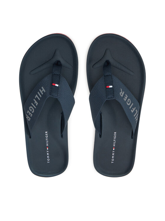 Tommy Hilfiger Čības uz pirksta Comfort Hilfiger Beach Sandal FM0FM05341 Tumši zils