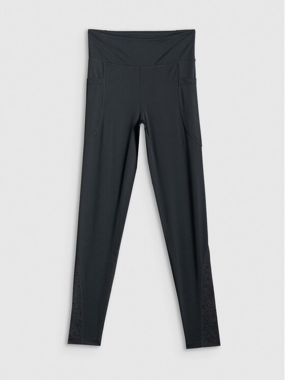 4F 4F Legginsy ACTIVE BY NATURE Czarny Slim Fit