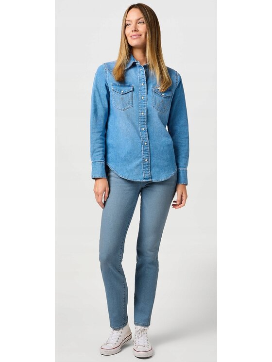 Wrangler Wrangler Jeansy Slim 610 Niebieski Slim Fit