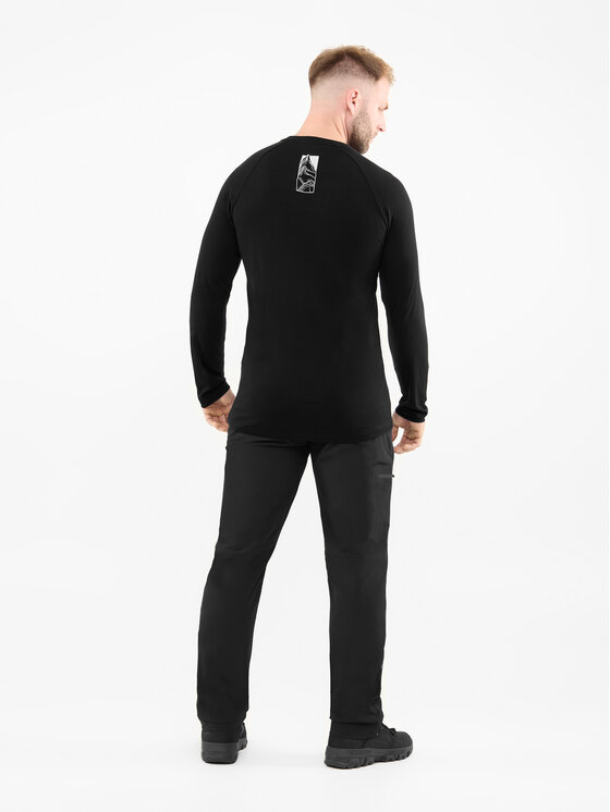 Viking Viking Longsleeve Andali Man Czarny Regular Fit