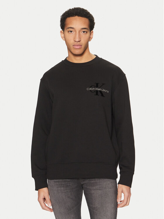Calvin Klein Jeans Calvin Klein Jeans Džemperis Bristle Monologo J30J327105 Juoda Regular Fit