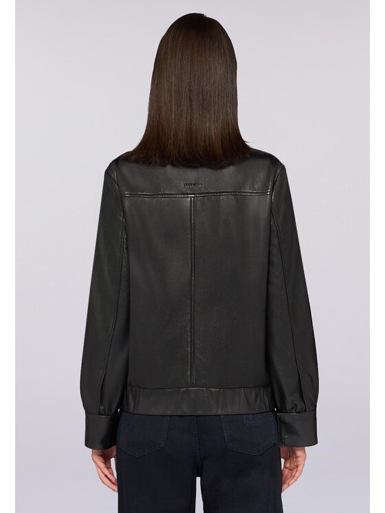 Trussardi Trussardi Kurtka skórzana R357A000711N033 Czarny Regular Fit