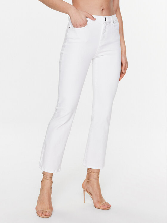 PINKO Pinko Jeans hlače Brenda 100172 A0FQ Bela Bootcut Fit