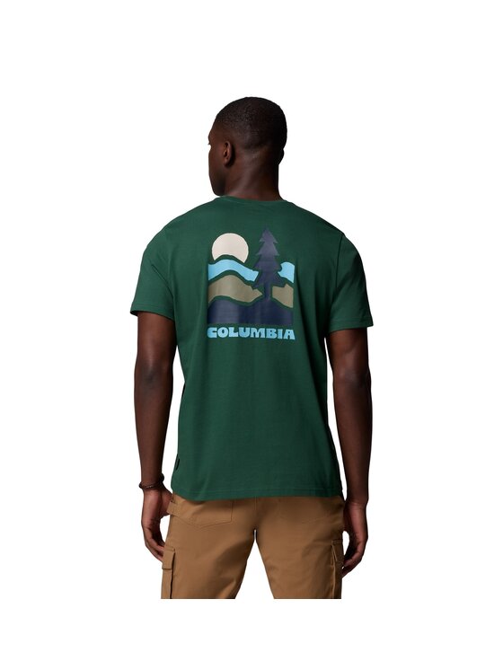 Columbia Columbia T-Shirt 203645 Zielony Regular Fit
