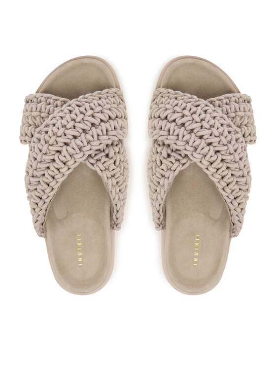 Inuikii Inuikii Ciabatte Woven 1004.003.0062 Grigio chiaro