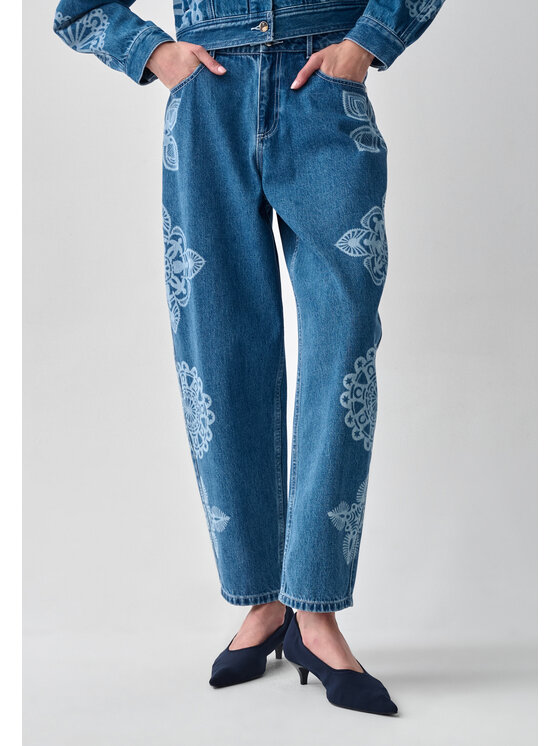 TATUUM TATUUM Jeansy POLA A Granatowy Loose Fit