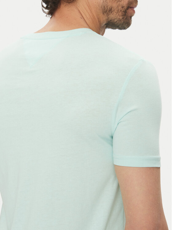 Tommy Jeans Tommy Jeans T-krekls DM0DM20363 Zaļš Slim Fit