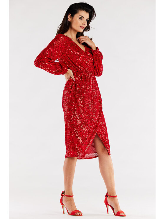 Awama Awama Abito da sera A565 Rosso Basic Fit