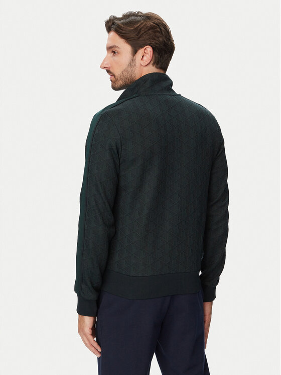 Lacoste Lacoste Bluza SH1368 Zielony ciemny Regular Fit