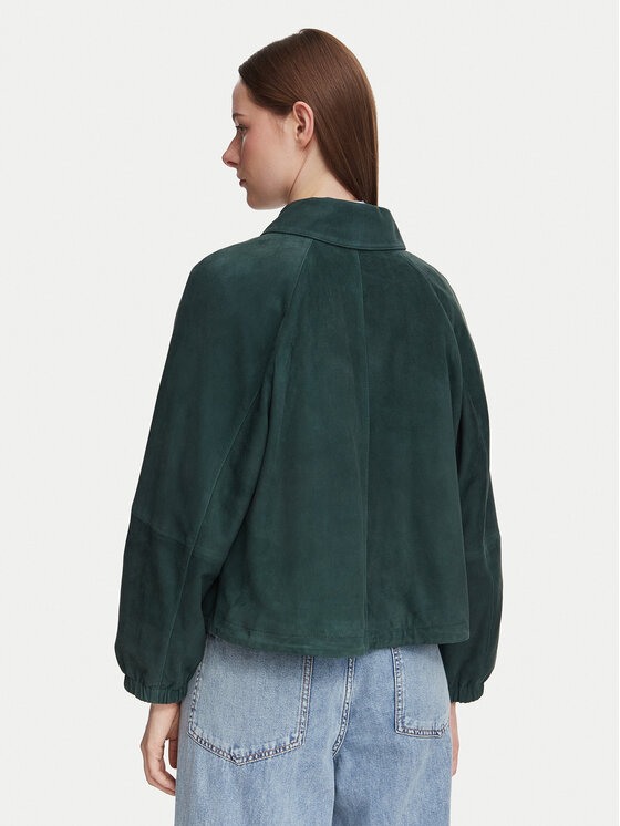 Weekend Max Mara Weekend Max Mara Geacă de piele Zuppa 2625446011 Verde Regular Fit