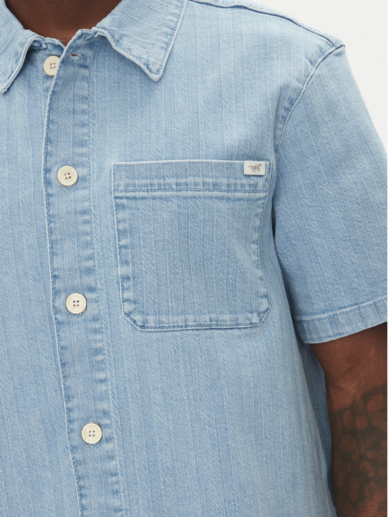 Mustang Mustang camicia di jeans Phoenix 1016653 Blu Boxy Fit