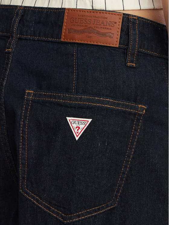 Guess Jeans Guess Jeans Bermudy W6GDY5 D7971 Tmavomodrá Bermuda Fit